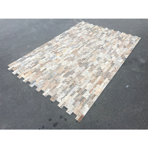 Travertine สีเบจแยกหน้าบัญชีแยกประเภทซ้อนผนังในผนังหินธรรมชาติ - Product Image 4