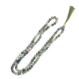 Compra Moss Agate Jap Mala en línea para la venta Cuentas de piedras preciosas de cristal de alta calidad - Product Image 1