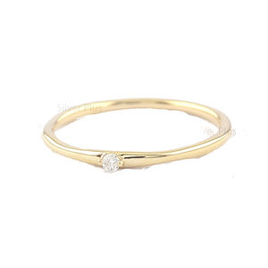 Anillo de Compromiso Solitario Clásico, Diamante Claridad SI, Oro Amarillo de 14K para Fiestas, Aniversarios, Fabricante Directo - Product Image 1