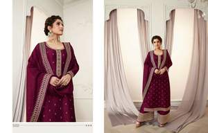 Designer Salwar Kameez Suit <b>Stone</b> Dupatta Indian Wear Embroidery Work Silk Net Pakistani Ladies Women Clothing Casual Quantity - Product Image 2
