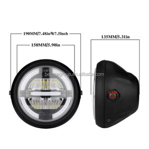 7,5 pulgadas <span class=keywords><strong>de</strong></span> la motocicleta luz <span class=keywords><strong>de</strong></span> conducción Cafe Racer Faro <span class=keywords><strong>de</strong></span> buena calidad faro - Product Image 3