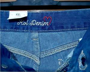 Prendas de Vestir Bangladesh mucho Stock Original de las etiquetas de las mujeres Sexy de señoras de algodón de mezclilla Jeans trajes Botón de fijación pantalones cortos - Product Image 4