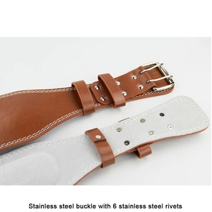 Adjustable Fitted Gym <b>Weight</b> Lifting Belt Heavy Duty Genuine Leather Bodybuilding Belts Standard International <b>Training</b> - Product Image 5
