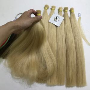 Vente en gros 613 paquets de cheveux vietnamiens vierges Remy crus alignés sur les cuticules 6 vagues blondes russes Double tirage - Product Image 6