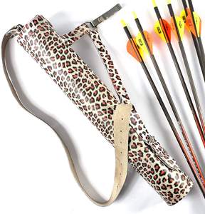 Genuine Cow Leather <b>Archery</b> Back Arrow <b>Quiver</b> for Hunting and <b>Archery</b> Sports Horse Products - Product Image 1