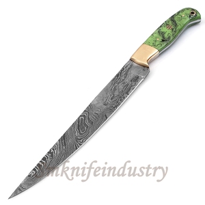new Style Custom Hand Forged Damascus Fillet <b>chef</b> knife With leather Sheath cover (smk1597) - Product Image 1