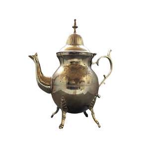 Théière en laiton de conception antique, taille personnalisée, qualité supérieure, couleur argent, théière de cuisine - Product Image 5