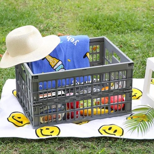 Plastic Crates Plastic Plastic Crate Supermarket Vegetable And Fruit Storage Container OEM folding basket