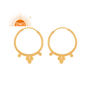 Pendientes de Aro Tradicionales de Plata de Ley 925 Bañados en Oro, los Más Vendidos del 2026, para Mujer, Fabricante de Joyería de Plata - Product Image 1