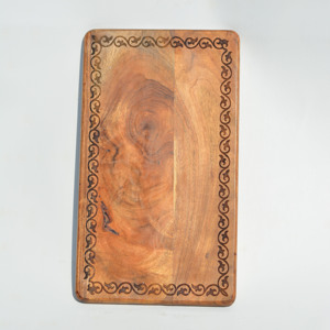 เขียงไม้อะคาเซียขนาดเล็กสไตล์เป็นมิตรต่อสิ่งแวดล้อมดีไซน์ทันสมัยชุดเขียงเลเซอร์สำหรับใช้ในบ้านประหยัดพื้นที่พิซซ่า - Product Image 5