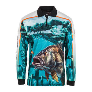 2025 mejor venta personalizado hombres de secado rápido pesca Jersey transpirable de talla grande 100% poliéster Australia pesca - Product Image 3