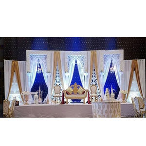 Décoration de scène de mariage occidental, 1 pièce, décor de réception de mariage rêveux, scène de thème blanc - Product Image 1