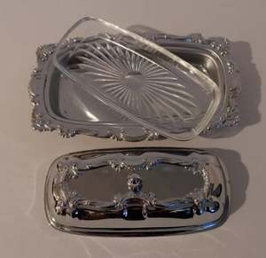 ภาชนะใส่เนยสแตนเลสสตีลแบบคลาสสิกเหมาะสำหรับวางบนโต๊ะในบ้านและในครัวจานและจานเนยเครื่องเงินโลหะ - Product Image 5