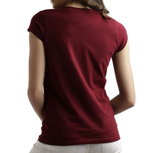Wholesale high quality 160 grams <b>women</b> 100% cotton <b>t</b> <b>shirt</b> blank plain cotton <b>v</b>-<b>neck</b> <b>women</b> - Product Image 4