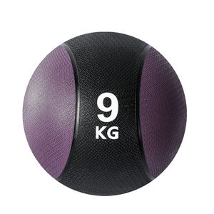 Bola de Medicina de goma sólida de doble Color, personalizada, ejercicio central, Bola de peso, equilibrio, medicina - Product Image 4