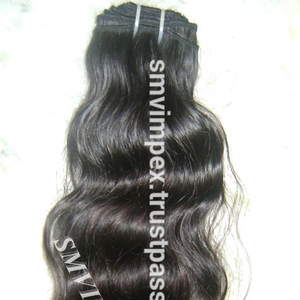 100% extensiones de cabello humano virgen Remy indio sin procesar. sin compromiso de la calidad del cabello de la India - Product Image 1