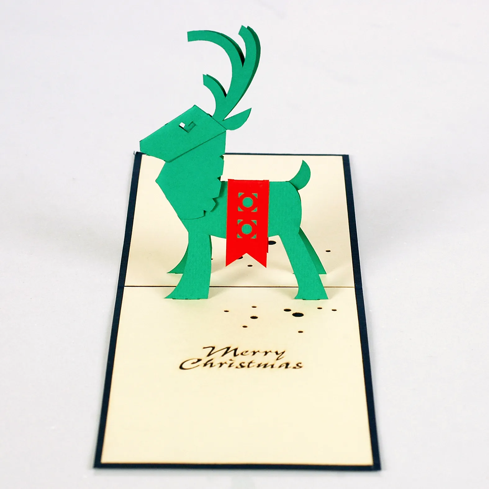 Reindeer 3D pop up model to merry Christmas 3D greeting card Handmade gifts pop up 3D cards