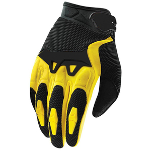 Protège-mains de motocross en cuir sublimé sur mesure, paire unisexe, design à doigts complets, gants respirants, motif uni - Product Image 2