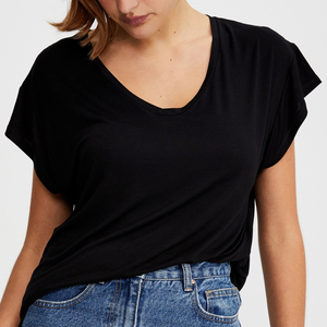 Camiseta OEM elegante con cuello redondo para amantes de los jeans, estilo nuevo y popular, 100% algodón, camiseta para mujer - Product Image 6