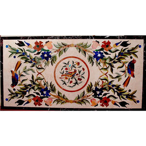 Plateau de Table à incrustation de marbre Unique, haut d'excellente qualité - Product Image 1