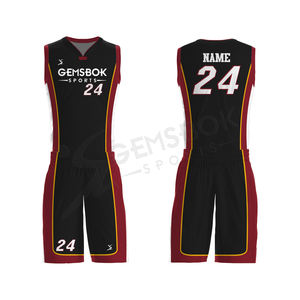 ชุดบาสเก็ตบอลสำหรับผู้ชาย,ชุดยูนิฟอร์มบาสเกตบอลที่ระเหิดแล้วพิมพ์แบบกำหนดเองได้ - Product Image 2