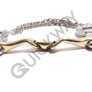 Brocas de piel de serpiente trenzada, con cadena curva - Product Image 2