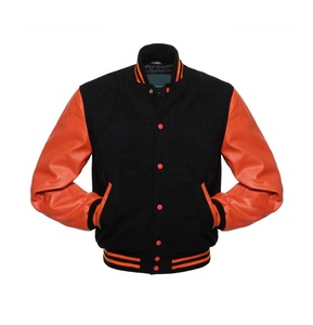 Offre Spéciale Varsity College Baseball Veste En Cuir Véritable Letterman Broderie Chenille Patches Imperméable Hiver À Capuche Veste - Product Image 5