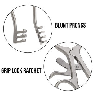 Instrumentos Quirúrgicos Más Vendidos, Retractores Manuales Autoretráctiles Weitlaner de la Mejor Calidad, Material AISI 410, Certificación CE - Product Image 6