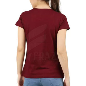 Women's Custom O-Neck Slim Fit Anti-Wrinkle Quick-drying Breathable T-Shirt for Summer 2024 <b>Plain</b> Dyed Wholesale - Product Image 3