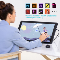 Huion — tablette graphique KAMVAS 22 pour dessin, écran lcd, 22 pouces, avec stylet, téléphone portable, nouveau design à la mode