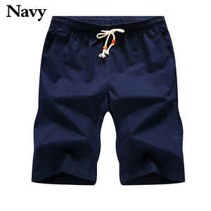 Pantalon de plage décontracté pour hommes, taille élastique, short de sport respirant en coton tricoté anti-rides, grande taille - Product Image 2