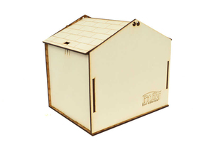 Nid en bois blanc 4 pièces à dessus ouvert avec <span class=keywords><strong>cage</strong></span> élégante pour animaux de compagnie - Product Image 4