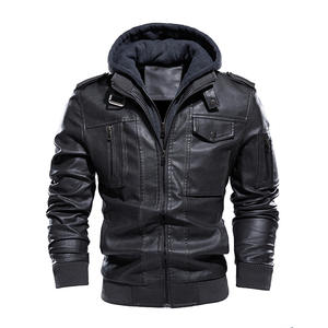 New Arrival Hot Sale Cafe Racer Biker Casual Fashion <b>Real</b> Cowhide Leather <b>Jacket</b> Men - Product Image 2