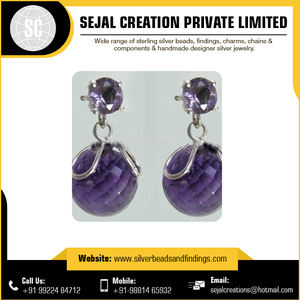 Exportador a granel, pendiente de Plata de Ley 925 con piedras preciosas, colgante romántico para mujer, pendiente de moda, joyería chapada en plata de ley 925, venta al por mayor - Product Image 4