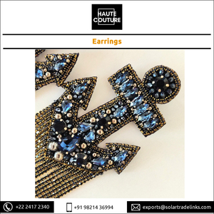 Pendientes Hechos a Mano con Forma de Ancla, Joyería Bordada a Mano de Moda, Disponibles por Encargo al Precio Más Bajo del Mercado para Mujeres - Product Image 6