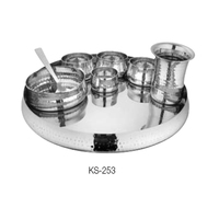 Ensemble de vaisselle en acier inoxydable / Ensemble Thali / Ensemble de vaisselle - Utilisation au micro-ondes, respectueux de l'environnement, certifié CE, best-seller des restaurants
