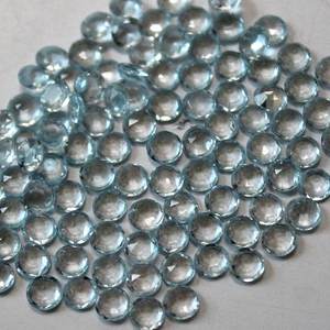 Cabujón de piedras preciosas sueltas de corte Rosa facetado BlueTopaz, alta calidad, Natural, buen precio al por mayor por quilate para la fabricación de joyas - Product Image 3