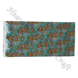 Bloque de mano 100% tela de algodón puro estampado a mano tinte vegetal Natural algodón suave mujer vestido tela por yarda bloque de madera estampado - Product Image 6