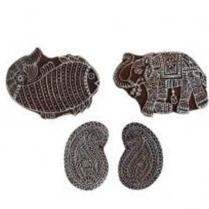 Vintage Mix Wooden <b>Printing</b> <b>Blocks</b> for Textile <b>Printing</b> on Indianshelf - Product Image 1