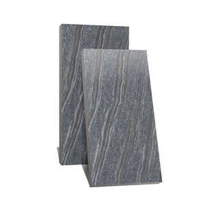 Carreaux de porcelaine mats modernes 600x1200mm, imitation pierre, texture gris bleu veiné - Product Image 6