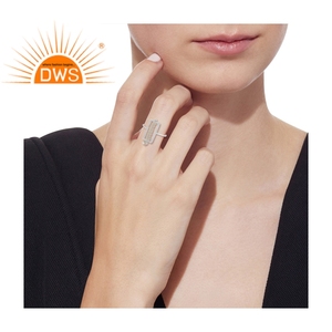 Anillo de piedras preciosas de piedra lunar de arcoíris Natural para niña, joyería fina bonita de plata 925, venta al por mayor - Product Image 4