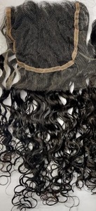 Paquets de trame de cheveux humains Remy vierges à cuticule alignée 4X4 5X5 avec fermeture en dentelle complète personnalisés - Product Image 4