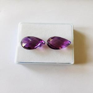 Excelente corte de pera amatista natural de grado AAA 18,0x13,50 MM Color púrpura con alto brillo pulido perfecto para hacer - Product Image 2