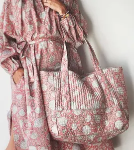 new arrival cotton printed quilted bag