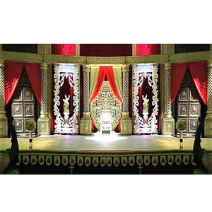 Gran decoración de escenario para eventos de boda del sur de la India y Bollywood, la mejor decoración temática de Sri Lanka para ceremonias de matrimonio, escenario de fibra - Product Image 1