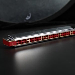 Harmonica diatonique polyphonique QiMEI en acier inoxydable à 28 trous, tonalité Do, instrument de musique pour débutant - Product Image 4
