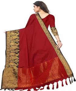 Banarasi soie jacquard saree avec chemisier vêtements pour femmes dames fête festival vêtements quotidiens doux coton soie sari en gros bas prix ApparelGarment - Product Image 6