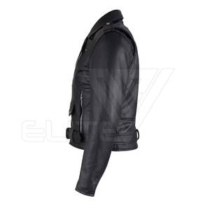 2025 veste en cuir zippée pour hommes décontracté coupe ajustée avec col montant surdimensionné Streetwear manteau en toile fabriqué au Pakistan - Product Image 2