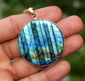 Pendentif Oeil Turc et Pendentif Yin Yang avec Bracelet en Argent Plaqué Or Dainty Labradorite Bol Pendentif Voiture Pendentif Parfum - Product Image 1