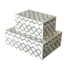 Mini cartón de madera con incrustaciones de hueso, joyero decorativo de alta calidad, contenedor pequeño con incrustaciones, collares, Material de papel, caja de regalo - Product Image 1